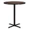 National Public Seating NPS Cafe Table, 36 Round, X Base, 42 Height CT13636XBMY - alternate 3